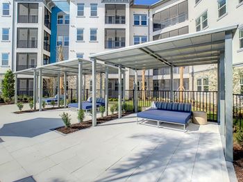 Luxurious poolside cabanas